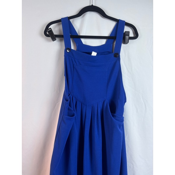 HALARA Pants - Halara Cloudful Air Textured Knit Overalls Royal Blue Pleated Harem Jogger L